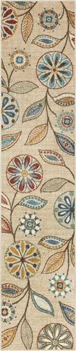 Vista 23 de Maples Rugs Reggie - Alfombra bohemia con estampado floral, 1 pies 8 Gris oscuro
