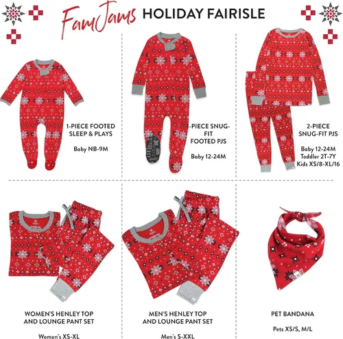 Vista 2 de HonestBaby - Pijama familiar navideña de algodón orgánico