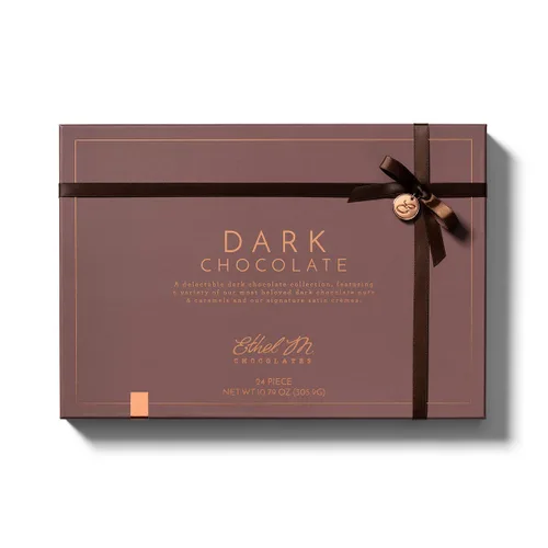 Vista 5 de Ethel M Chocolates Caja de regalo de 24 piezas de la colección de chocolate negro de primera calidad, sabores exóticos, limón, vainilla, caramelo