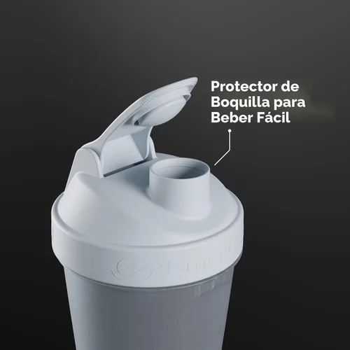 Vista 5 de Smartshake Lite - Paquete de 4 botellas mezcladoras de proteínas de 13.5 onzas, tapa de rosca a prueba de fugas, sin BPA, unisex, gris niebla, verde