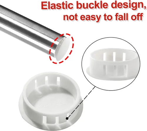 Vista 3 de 30 tapones blancos para agujeros – Tapones de plástico tipo empotrado de 1-1/4 pulgadas (1.260 in) a presión en tubo de orificio de bloqueo