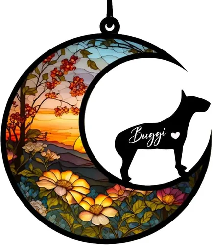 Vista 8 de Atrapasoles conmemorativos personalizados para perros Akita, nombre de perro personalizado, adorno de pérdida de perro, regalo para amantes