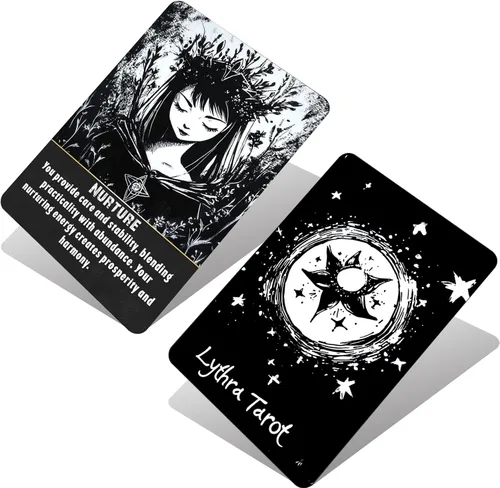 Vista 4 de sishui Juego de 78 cartas de tarot Lythra, cartas de tarot oráculo para principiantes, herramientas espirituales para intuición, visión emocional