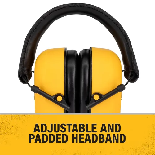 Vista 4 de DEWALT DPG18 Reductor Orejera Pasiva NRR28 Protección auditiva con diadema acolchada ajustable y diseño plegable compacto