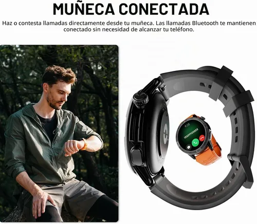 Vista 8 de AGM Legion Pro - Reloj inteligente resistente, pantalla AMOLED de 1.43 pulgadas (60 Hz, 600 nits), a prueba de golpes y caídas, 164.0 ft