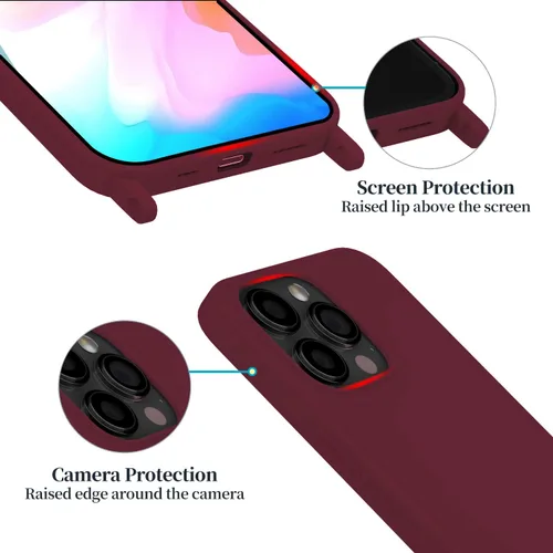 Vista 28 de Funda compatible con iPhone 8 Plus, iPhone 7 Plus/6 Plus/6S Plus con cordón, funda cruzada para iPhone con correa ajustable de silicona para iPhone