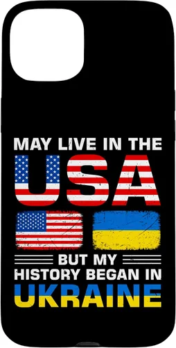 Vista 9 de Ukraine Flag America Flag Ukrainian Roots Case for iPhone 17