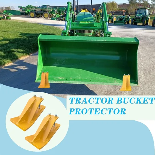 Vista 2 de 2 protectores de cubo de tractor amarillo, protector de borde, tuercas y pernos de doble bloqueo, protector antideslizante para accesorios de cubo