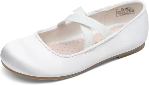 Vista 14 de Dream Pairs Girls Ballerina Dress Shoes Mary Jane Flats Negro