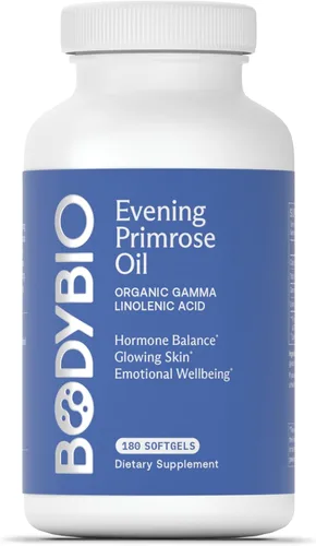 Vista 6 de BodyBio Aceite de onagra - GLA prensado en frío para el apoyo de la piel
