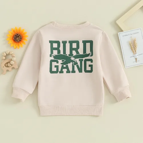 Vista 4 de Dewadbow Sundays are for The Birds Eagles - Sudadera de manga larga con cuello redondo para bebé niño y niña