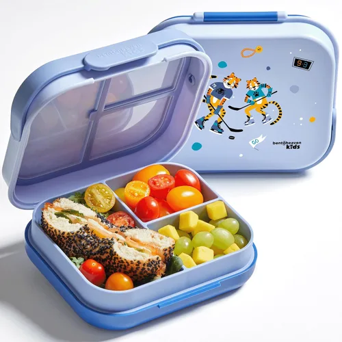 Vista 10 de Bentoheaven Lonchera Bento para niños, 3 compartimentos, 30 onzas, rosa Rosa coral