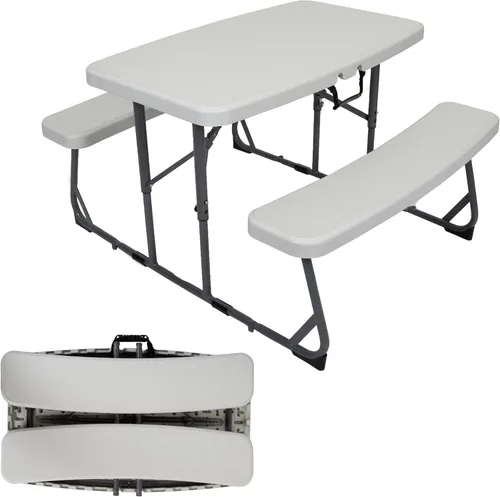 Vista 11 de Stansport Compact Portable Kids Picnic Table – Foldable Space-Saving Design with Locking Legs – Lightweight Children’s Picnic Set for Travel, Parks