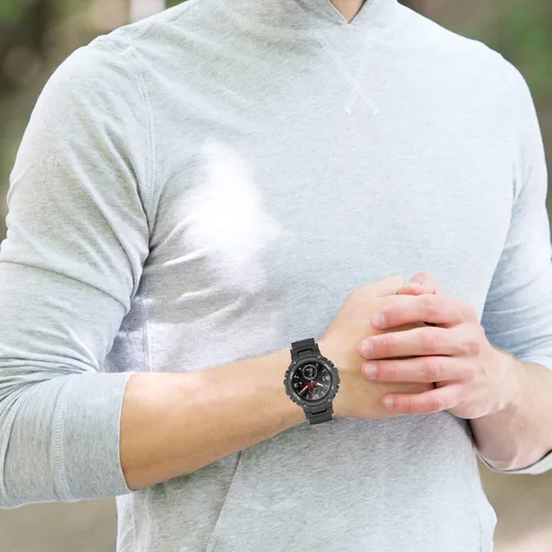 Vista 3 de FitTurn Compatible con las correas Amazfit T-Rex, pulsera elegante de repuesto de acero inoxidable sólido de metal ajustable con herramientas