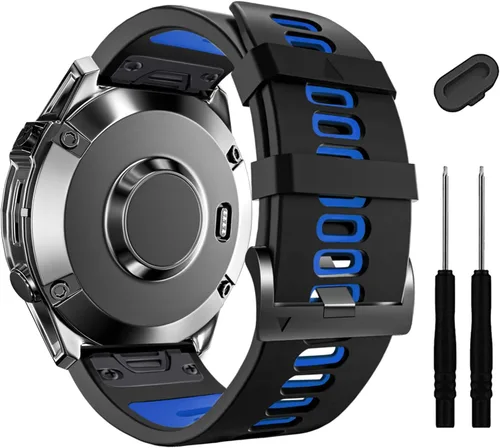 Vista 10 de ZPJPPLX Correa Quickfit de 0.866 pulgadas compatible con Garmin Fenix 8/7/6 epix Pro, correa de silicona para Fenix E/5 Plus/5/tactix quatix 8 7