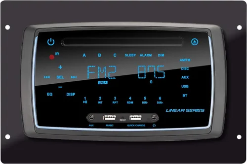 Vista 6 de Sistema estéreo de entretenimiento multimedia RV con Bluetooth/DVD/USB/AM/FM/MP3/AUX, receptor de 3 zonas