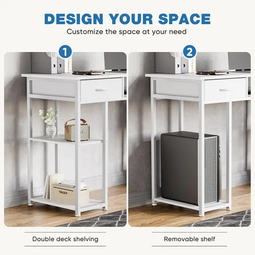 Vista 12 de OLIXIS 48 Inch Small Computer Desk with Fabric Drawers for Home Office