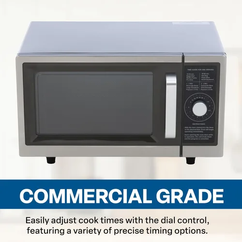 Vista 4 de FSE Microondas comerciales con control de dial, interior de 1 pie cúbico, acero inoxidable, 1000 vatios, aprobado por UL y NSF