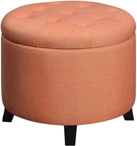 Vista 12 de Convenience Concepts Designs4Comfort - Otomana de almacenamiento, piel sintética negra