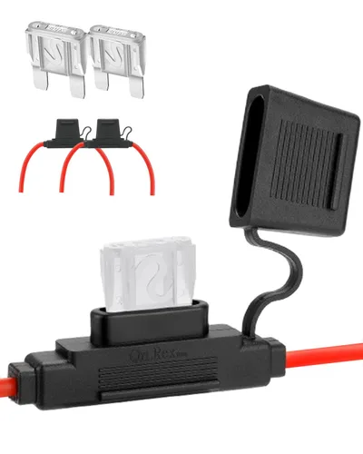 Vista 9 de Riseuvo Paquete de 2 portafusibles maxi de 10 AWG 12V con 2 fusibles de 40