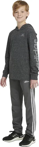 Vista 6 de adidas Camiseta de manga larga con capucha de algodón con logotipo Bos para niño