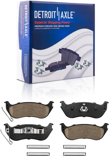 Vista 75 de Detroit Axle - Rotores de freno para Ford 2013-2019 Explorer Taurus Flex Lincoln MKT MKS, rotores de freno de disco ranurados perforados de repuesto