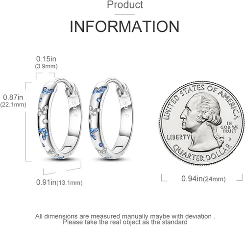 Vista 5 de Parmuz Aretes de plata de ley 925, aros grandes y grandes para mujer, ligeros, trenzados, con circonita cúbica, joyería hipoalergénica, regalo