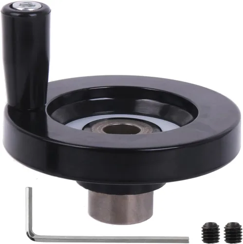 Vista 11 de Hand Wheel 63MM OD 8MM Mounting Hole Machine Key Fixing Bakelite Revolving Handle for Industrial Machinery