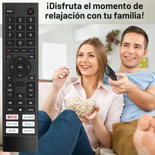 Vista 4 de para Hisense-Smart-TV Remoto de reemplazo, para Hisense 4K UHD Android Smart TV (ERF3J80H)