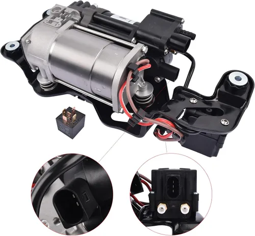 Vista 2 de Bomba de compresor de suspensión neumática con soporte 37206875177 Reemplazo para BMW X5 F15 F85 2013-2018 X6 F16 F86 2014-2019 37206868998