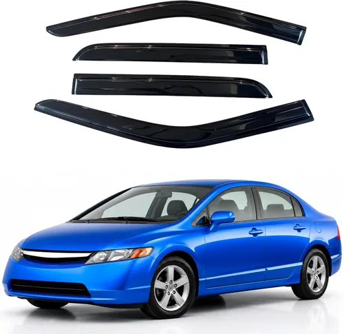 Vista 60 de Visera de ventana IG para Ford Focus Sedán y Hatchback 2012-2018, Protector de ventana lateral para lluvia y viento estilo Mugen, extra duradero