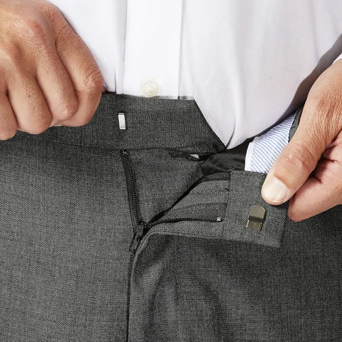 Vista 4 de J.M. Haggar Men's Classic Fit Flat Front Dress Pant-Regular and Big & Tall Sizes