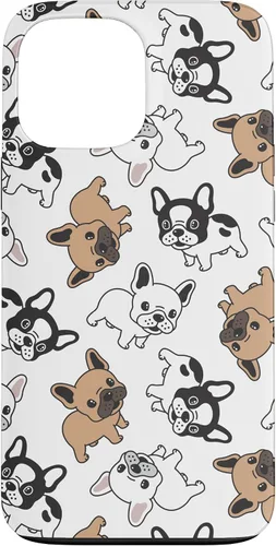 Vista 23 de iPhone 16 Cute French Bulldog Pattern Case