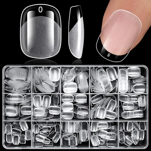 Vista 8 de 420 puntas de uñas cuadradas medianas, uñas postizas medianas