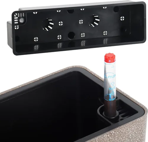 Vista 2 de Macetas alargadas con autorriego para ventana, de 5.5 x 16 pulgadas, para interiores, hogar, jardín, maceta decorativa moderna para todas