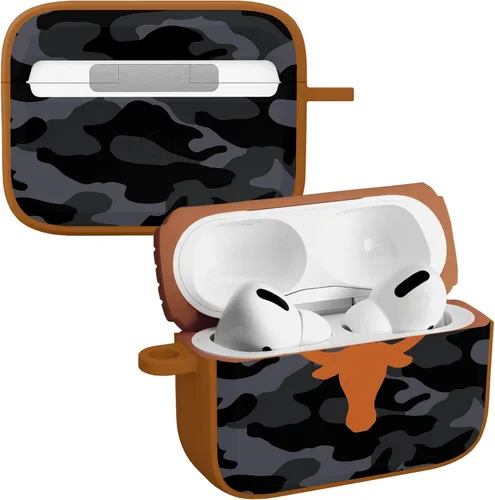 Vista 13 de Affinity Bands Texas Longhorns HDX - Funda compatible con Apple AirPods Gen 1 y 2 (color negro clásico)
