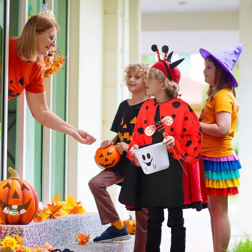 Vista 8 de Disfraz de mariquita de Halloween para niños pequeños con alas, disfraz de chinche para niños y niñas, juguete de Navidad para fiesta de simulación