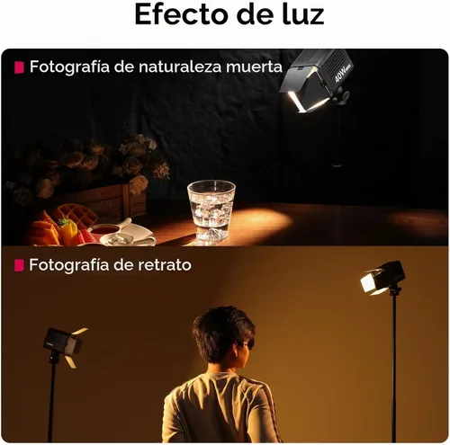 Vista 6 de Bafle de luz de cuatro hojas para Ulanzi LT028 40W COB Light