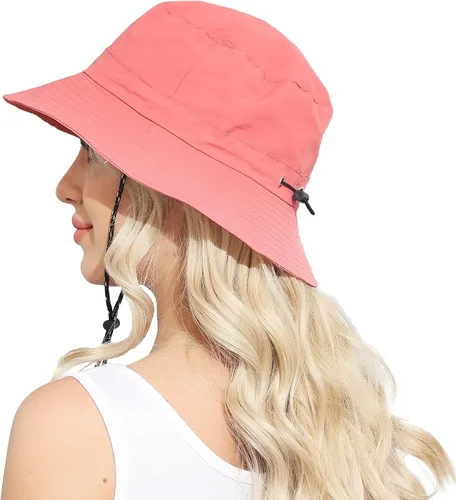 Vista 2 de Packable Bucket Hat for Women Waterproof UV Protection Sun Hat Sandía