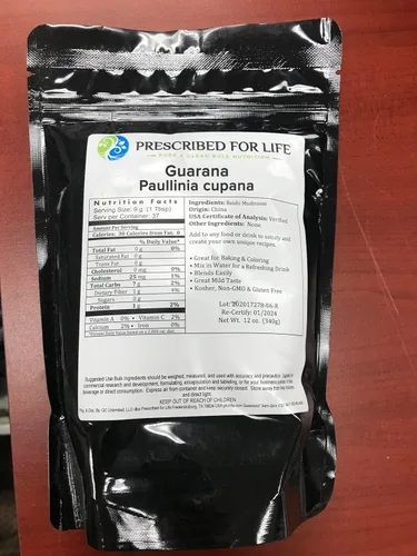 Vista 2 de Prescribed For Life Guaraná - Extracto de semilla natural 4:1 (Paullinia cupana), 2.2 lbs