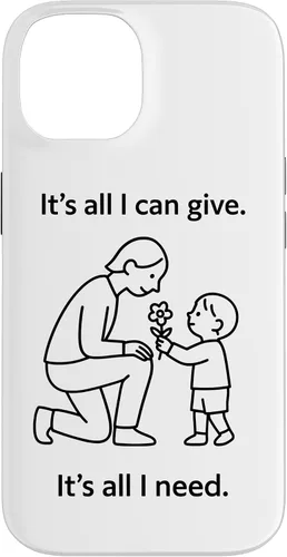 Vista 4 de Child Giving Flower to Parent Minimal Symbolic Love Design Case for iPhone 16