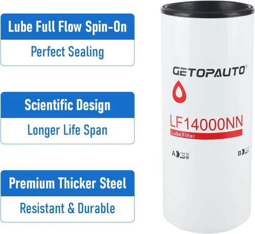 Vista 3 de GETOPAUTO CUMMINS ISX15 KIT DE CAMBIO DE ACEITE LF14000NN, FF5776, K37-1029 Kit de Filtro
