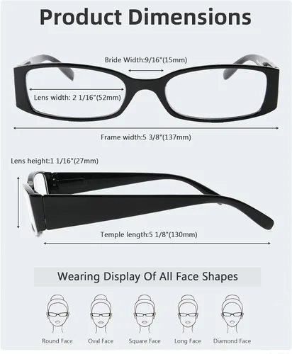 Vista 3 de Paquete de 5 lentes de lectura para mujeres, incluye lectores Sunshine (Negro)