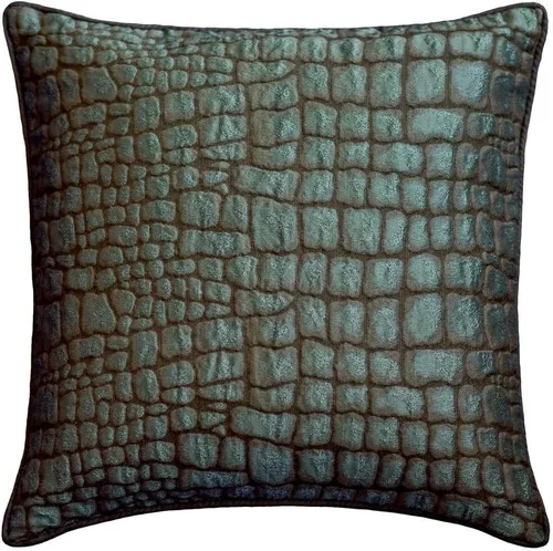 Vista 16 de The HomeCentric Funda de almohada con cremallera, funda de cojín azul de 12 x 12 pulgadas, funda de cojín de algodón bordado para sofá, diseño
