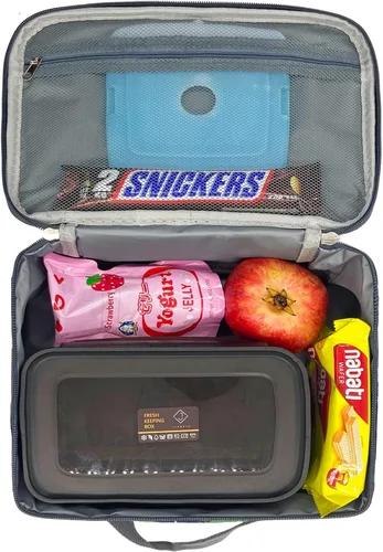 Vista 2 de Kulle - Lonchera de astronauta para niños, bolsa de almuerzo con tema espacial aislada, lonchera térmica reutilizable para niños, para la escuela