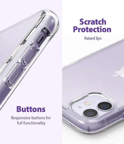 Vista 6 de Ringke Fusion para iPhone 11 Funda [Siempre Luce Elegante] Recubrimiento UV Resistente a Arañazos y Decoloración, Bolsillos de Aire a Prueba
