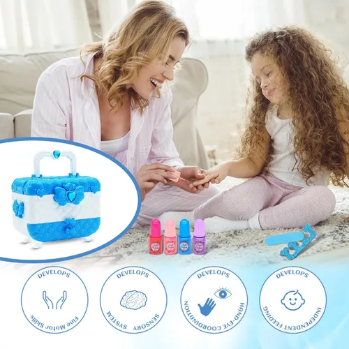 Vista 2 de Juegos de maquillaje para niñas – Maquillaje para niños de 8 a 12 años, Maquillaje para Niñas, kit de maquillaje de juego, los mejores juguetes