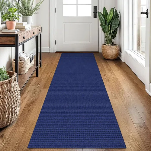 Vista 172 de EARTHALL Alfombra tejida de 2 x 3 pies, lavable para entrada, alfombra trenzada antideslizante, alfombra para puerta interior y exterior, alfombra