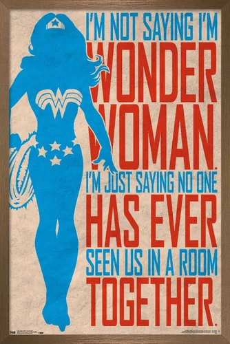 Vista 16 de Trends International DC Comics - Póster de pared de identidad secreta, Mujer Maravilla, 14.725 x 22.375 pulgadas, versión enmarcada de madera