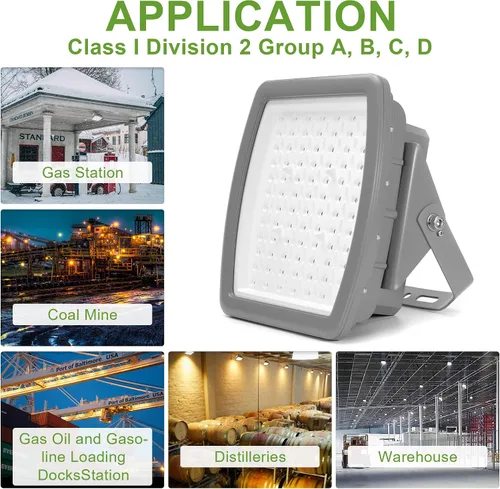 Vista 8 de Luz de inundación LED a prueba de explosiones de 100W, clase I División 2